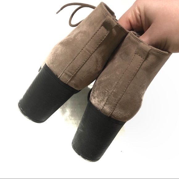 Toetos Taupe Chicago Chunky Boots Sz 7 Tan - Picture 6 of 8